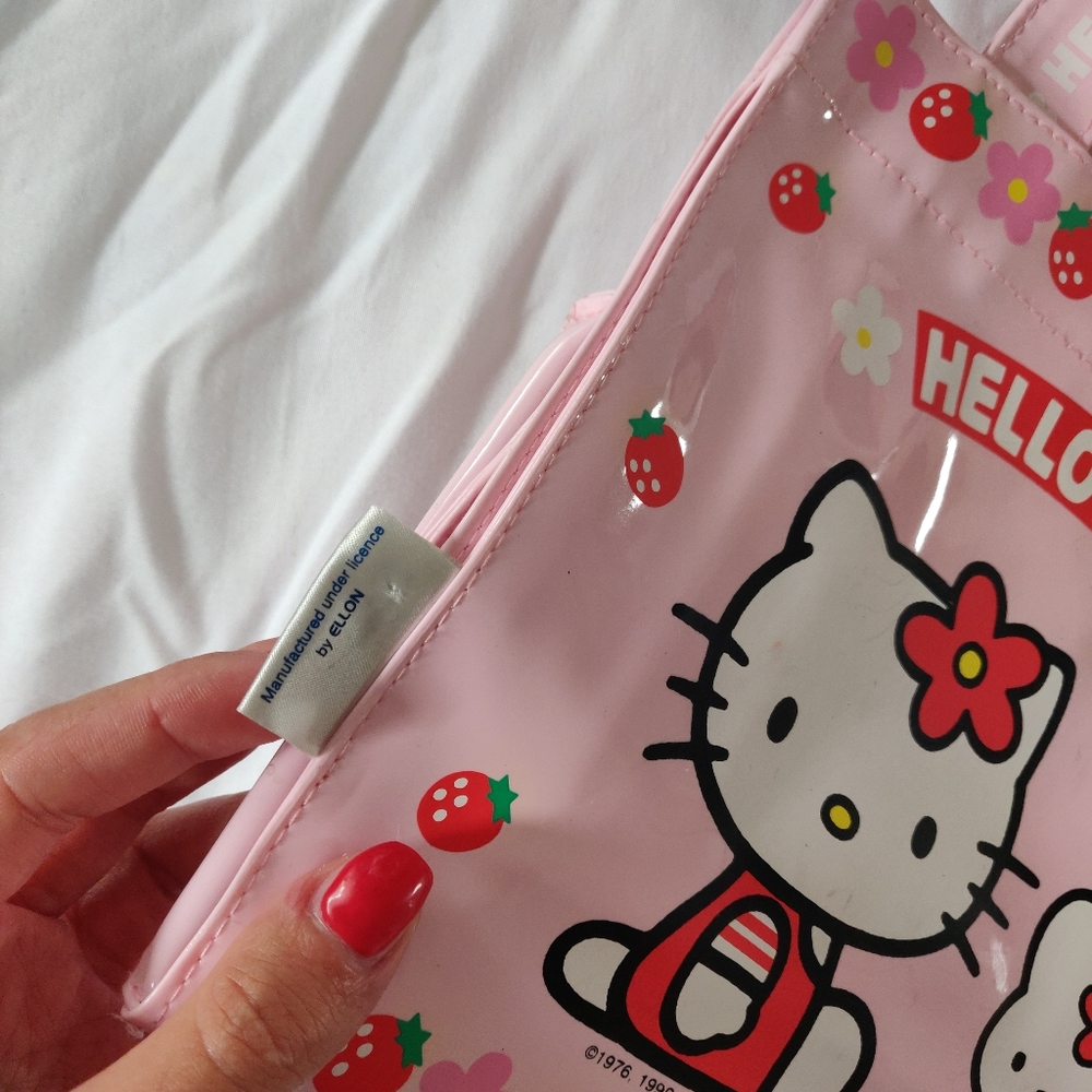 🍓VINTAGE HELLO KITTY MINI PVC TOTE BAG 🍓 - Picture 3 of 5